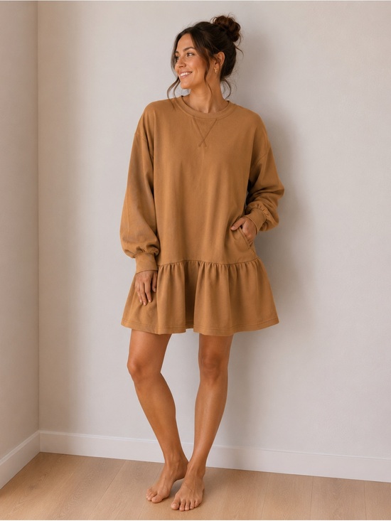 Smash + Tess Dresses & Skirts - Smash & Tess Ruffle Hem Sweatshirt Dress